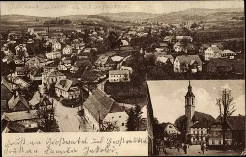 Ak Sohland an der Spree in Sachsen, Panorama, Kirche