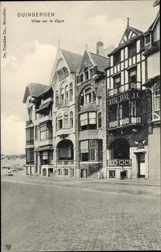 Ak Duinbergen Knokke Heist Westflandern, Villas sur la digue