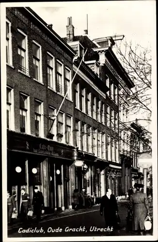 Ak Utrecht Niederlande, Cadiclub, Oude Gracht