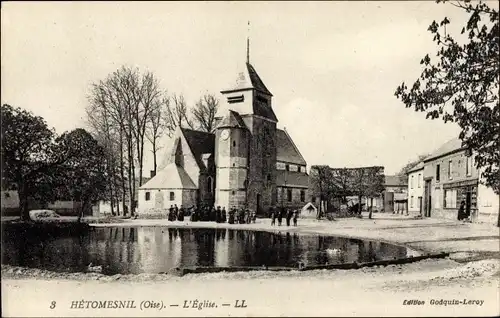Ak Hétomesnil Oise, Kirche
