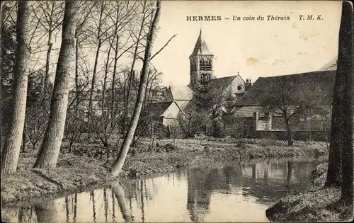 Ak Hermès Oise, Eine Ecke von Therain