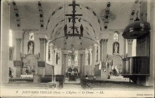Ak Jouy-sous-Thelle Oise, Kirche, Chor