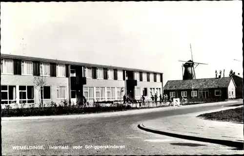 Ak Wemeldinge Zeeland Niederlande, Internaat voor Schipperskinderen, Molen