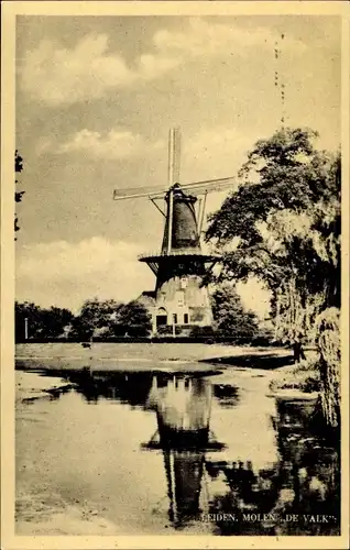 Ak Leiden Südholland Niederlande, Molen de Valk