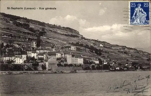 Ak Saint Saphorin Lavaux Kanton Waadt, Vue generale