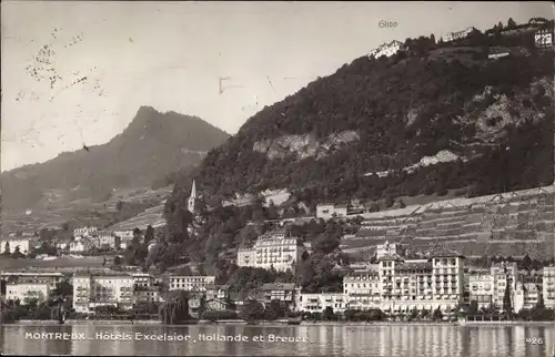 Ak Montreux Kanton Waadt Schweiz, Hotels Excelsior, Hollande, Breuer