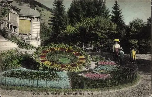 Ak Les Avants Montreux Kanton Waadt, l'Horloge des fleurs