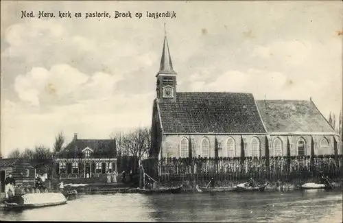 Ak Broek op Langedijk Nordholland Niederlande, Kirche