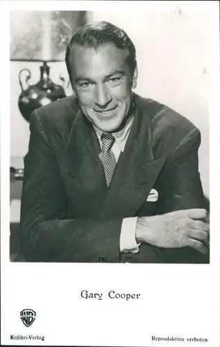 Ak Schauspieler Gary Cooper, Portrait