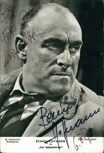 Ak Schauspieler Benno Hoffmann, Film Der Nebelmörder, Portrait, Autogramm
