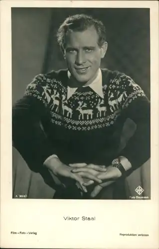 Ak Schauspieler Viktor Staal, Portrait, Pullover