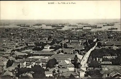 Ak Kobe Pref Hyogo Japan, Die Stadt, Der Hafen