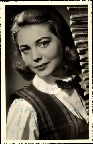 Ak Schauspielerin Ingeborg Schöner, Portrait, Autogramm