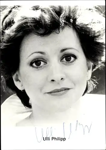 Ak Schauspielerin Ulli Philipp, Portrait, Autogramm