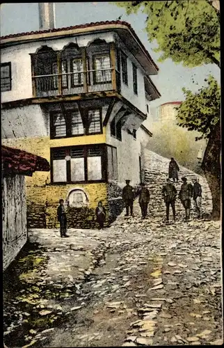 AK Thessaloniki Griechenland, Altes mazedonisches Haus