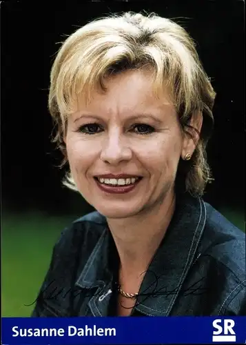 Ak Susanne Dahlem, Redakteurin bei Saarländischer Rundfunk, Portrait, Autogramm