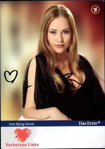 Ak Schauspielerin Inez Björg David, Portrait, Serie Verbotene Liebe