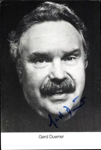 Ak Schauspieler Gerd Duwner, Portrait, Autogramm