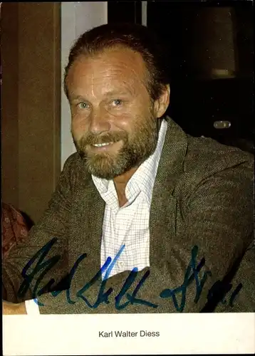 Ak Schauspieler Karl Walter Diess, Portrait, Autogramm