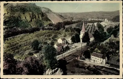 Ak Aywaille Wallonie Lüttich, Panorama, Kirche von Dieupart