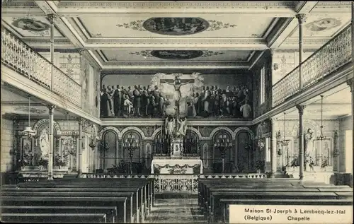 Ak Lembecq lez Hal Flämisch Brabant, Maison St Joseph, Kapelle, Altar