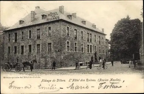 Ak Villers la Ville Wallonisch Brabant, Abbaye, Hotel des Ruines, Alte Mühle