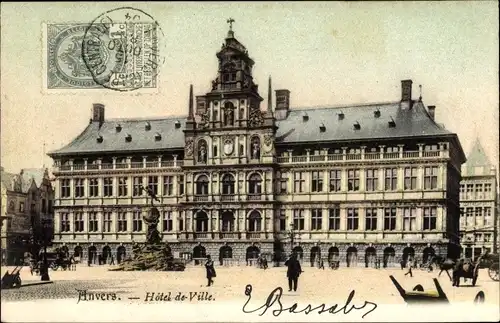 Ak Anvers Antwerpen Flandern, Hotel de Ville