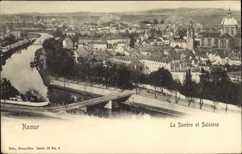 Ak Namur Wallonien, Sambre, Salzinne