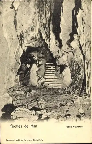 Ak Grotte de Han Han sur Lesse Wallonie Namur, Vigneron-Raum