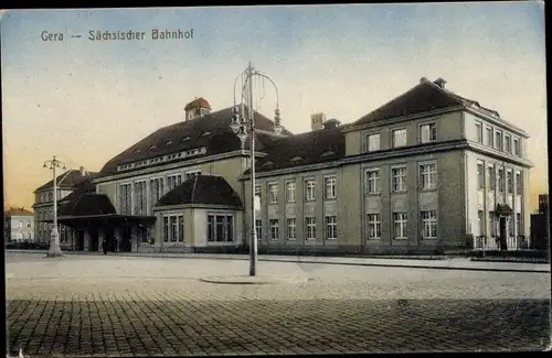 Ak Gera in Thüringen, Sächsischer Bahnhof