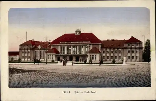 Ak Gera in Thüringen, Sächsischer Bahnhof