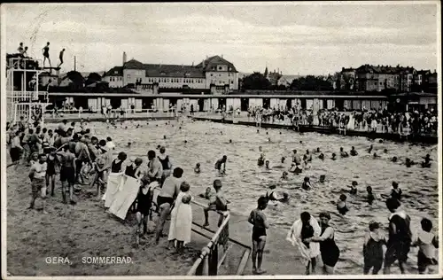 Ak Gera in Thüringen, Sommerbad