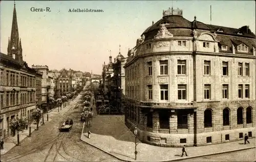 Ak Reuß Gera in Thüringen, Partie an der Adelheidstraße