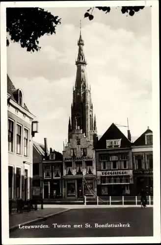 Ak Leeuwarden Friesland Niederlande, Tuinen, St. Bonifatiuskirche