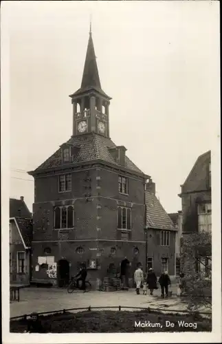 Ak Makkum Friesland Niederlande, De Waag