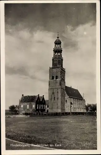 Ak Hindeloopen Hylpen Hindeloope Friesland Niederlande, Westertoren, Kirche