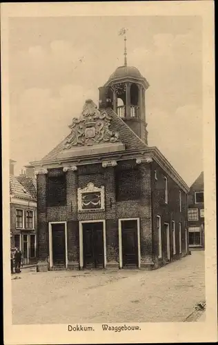 Ak Dokkum Dongeradeel Friesland Niederlande, Waaggebouw