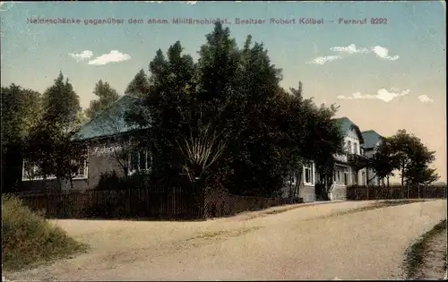 Ak Chemnitz Sachsen, Heideschänke gegenüber dem ehem. Militärschlossstraße