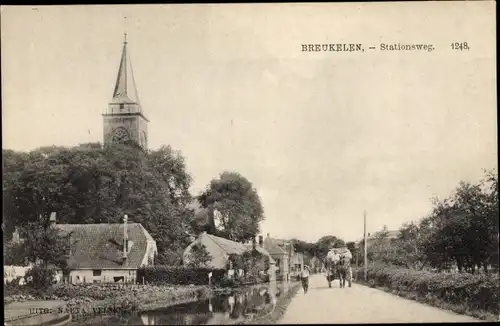 Ak Breukelen Stichtse Vecht Utrecht Niederlande, Stationsweg