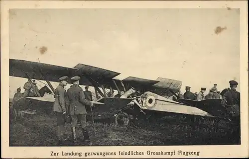 Ak Zur Landung gezwungenes feindliches Großkampf-Flugzeug