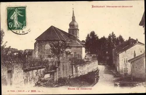 Postkarte Baccarat Meurthe et Moselle, Kirche von Deneuvre