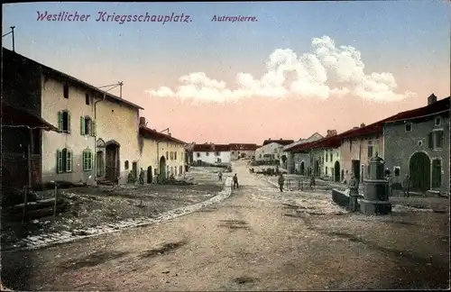 Ak Autrepierre Meurthe et Moselle, Ortspartie