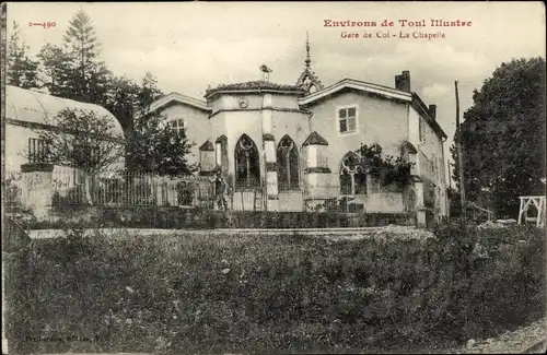 Ak Toul Meurthe et Moselle, Kapelle, Bahnhof