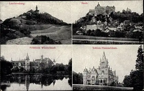 Ak Seitenroda in Thüringen, Leuchtenburg, Ranis, Fröhliche Wiederkunft, Schloss Hummelshain