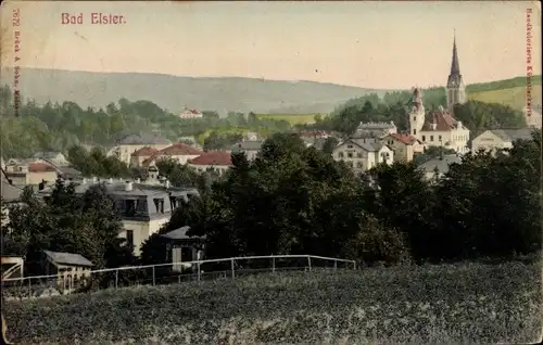 Ak Bad Elster im Vogtland, Blick auf den Ort