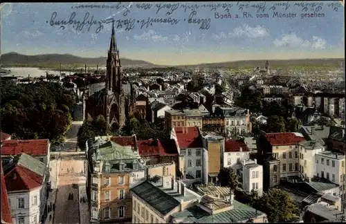 Ak Bonn am Rhein, Blick vom Münster