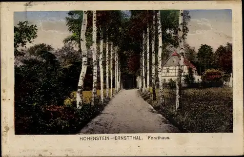 Ak Hohenstein Ernstthal Landkreis Zwickau, Forsthaus