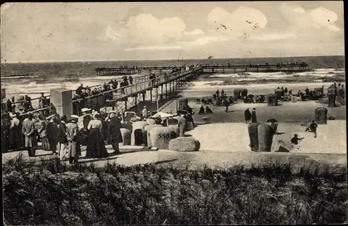 Ak Nordseebad Norderney Ostfriesland, Seebrücke