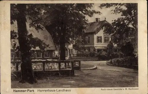 Künstler Ak Aschmann, Hamburg Mitte Hamm, Hammer-Park, Herrenhaus-Landhaus