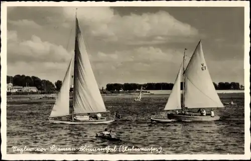 Ak Blumenthal Hansestadt Bremen, Segelboote
